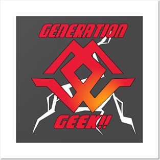 Generation Geek!! Red Dub-G logo with text Posters and Art